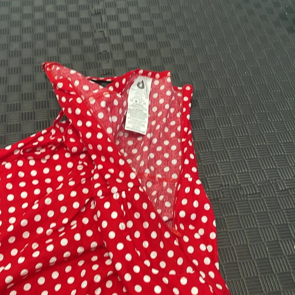 red with white polka dot 50’s dress girls size medium 8-10